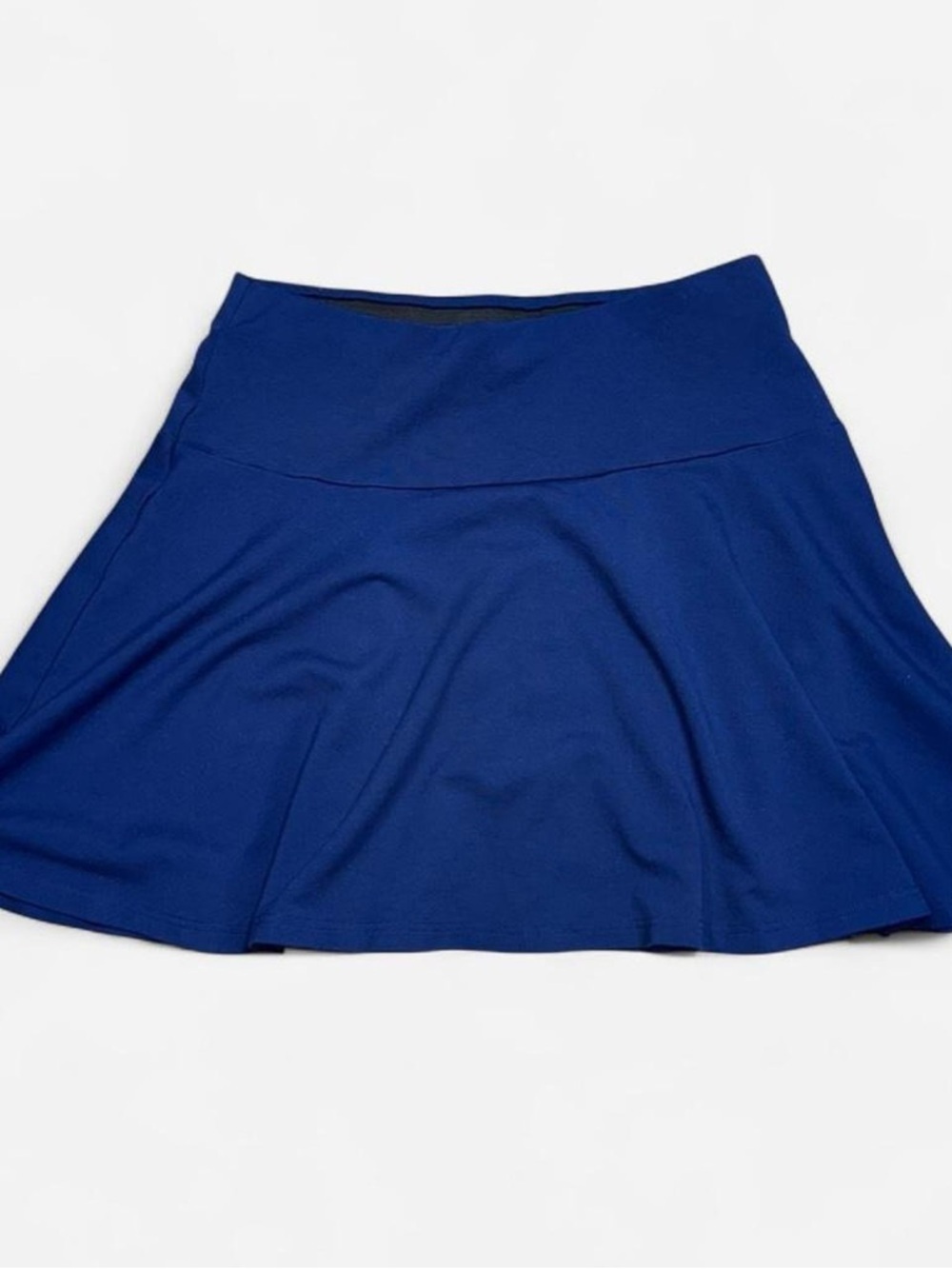 Roz & Ali Blue Skater Skirt Flowy Stretch Casual Mini Size L